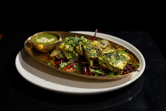 Coriander Pesto Paneer Tikka.