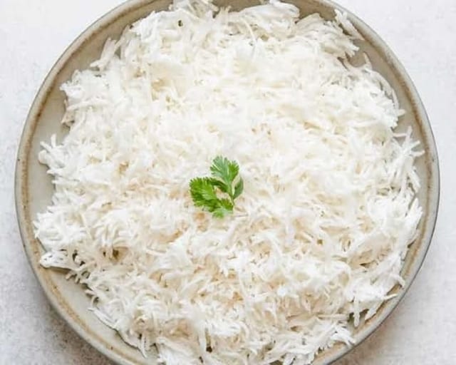 Steamed Basmati Rice.