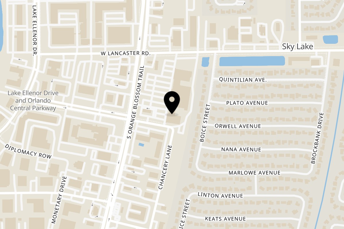 Map showing the location of Seasons of India on 7085 S Orange Blossom Trl in Orlando